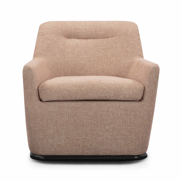TOV Furniture Mado Peach Textured Fabric Swivel Accent Chair - Stylish Comfort for Living Rooms & Cozy Corners TOV-S54669
