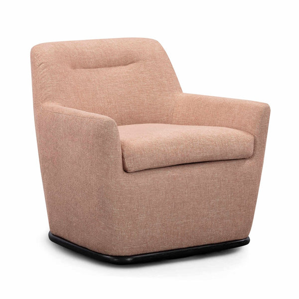 TOV Furniture Mado Peach Textured Fabric Swivel Accent Chair - Stylish Comfort for Living Rooms & Cozy Corners TOV-S54669