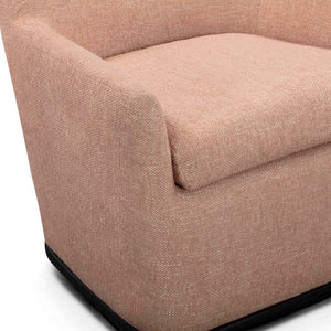TOV Furniture Mado Peach Textured Fabric Swivel Accent Chair - Stylish Comfort for Living Rooms & Cozy Corners TOV-S54669