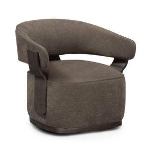 TOV Furniture Madison Linen Chenille Swivel Accent Chair - Stylish, Durable Comfort for Living Spaces and Offices Mink TOV-S54670