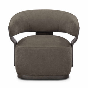 TOV Furniture Madison Linen Chenille Swivel Accent Chair - Stylish, Durable Comfort for Living Spaces and Offices Mink TOV-S54670
