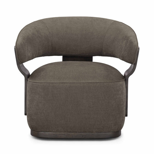 TOV Furniture Madison Linen Chenille Swivel Accent Chair - Stylish, Durable Comfort for Living Spaces and Offices Mink TOV-S54670