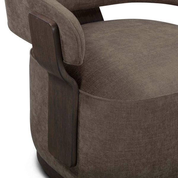 TOV Furniture Madison Linen Chenille Swivel Accent Chair - Stylish, Durable Comfort for Living Spaces and Offices Mink TOV-S54670
