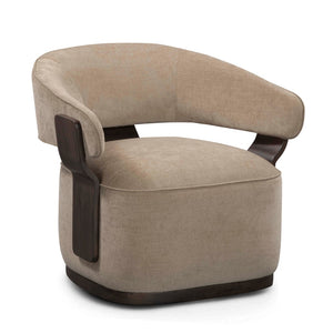 TOV Furniture Madison Linen Chenille Swivel Accent Chair - Stylish, Durable Comfort for Living Spaces and Offices Stone TOV-S54671