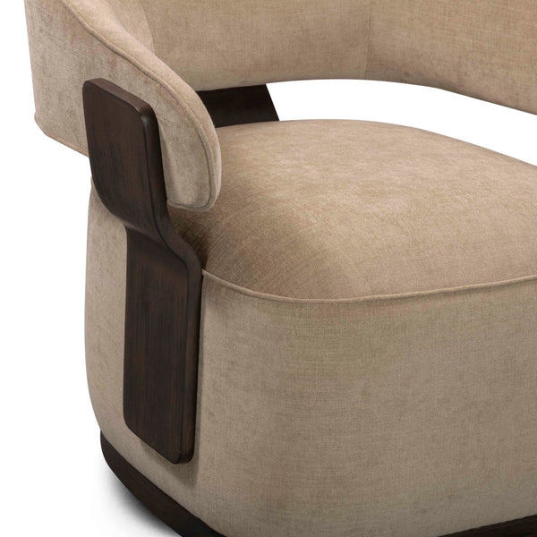 TOV Furniture Madison Linen Chenille Swivel Accent Chair - Stylish, Durable Comfort for Living Spaces and Offices Stone TOV-S54671
