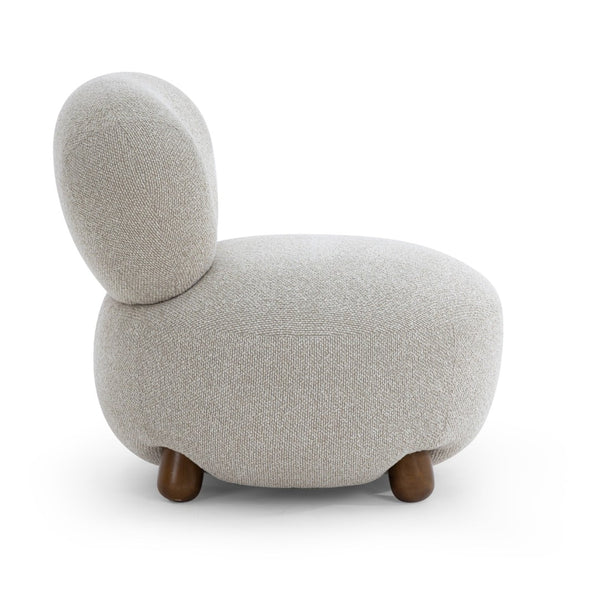 TOV Furniture Pucker Warm Grey Boucle Accent Chair – Cozy, Stylish Seating for Living Rooms & Reading Nooks TOV-S54755