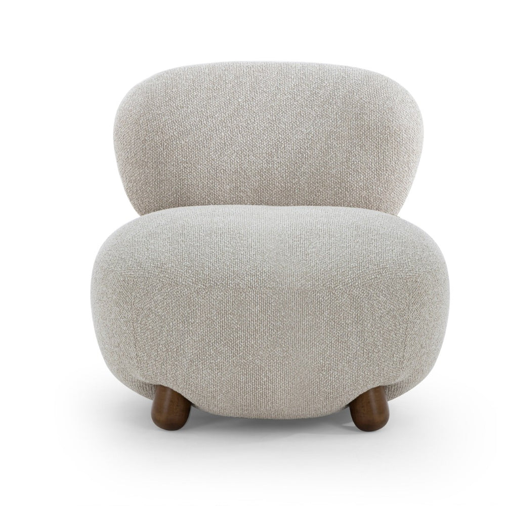 TOV Furniture Pucker Warm Grey Boucle Accent Chair – Cozy, Stylish Seating for Living Rooms & Reading Nooks TOV-S54755