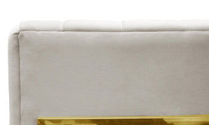 TOV Furniture Magnolia Spotted Cream Velvet Accent Chair with Gold Base - Modern Glamour for Chic Spaces TOV-S6150