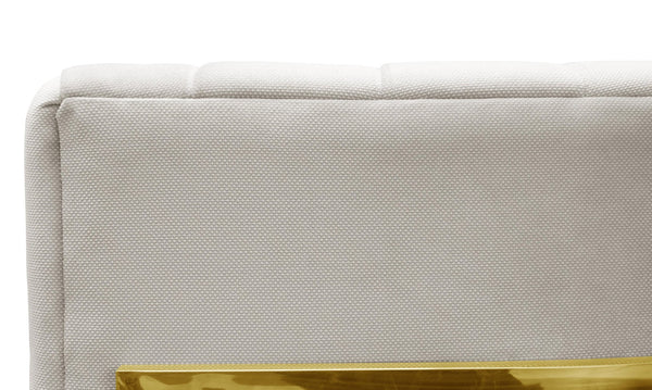 TOV Furniture Magnolia Spotted Cream Velvet Accent Chair with Gold Base - Modern Glamour for Chic Spaces TOV-S6150