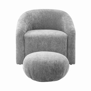 TOV Furniture Boboli Velvet Chair and Ottoman Set - Modern Elegance with Ergonomic Comfort in Multiple Colors! TOV-S6382