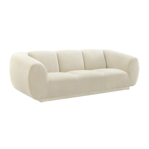 TOV Furniture Emmet Luxurious Velvet Sofa - Stylish Handmade Centerpiece for Modern Living Rooms & Lounges Cream TOV-S6445