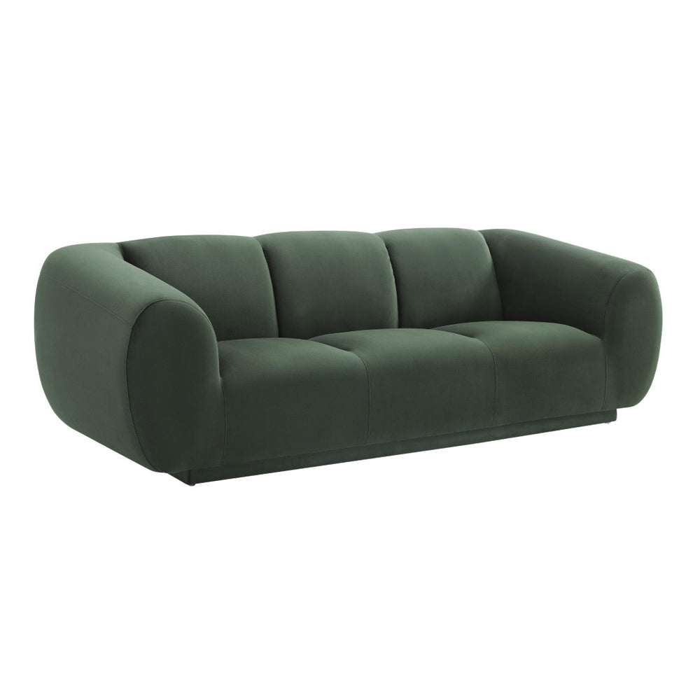 TOV Furniture Emmet Luxurious Velvet Sofa - Stylish Handmade Centerpiece for Modern Living Rooms & Lounges Forest Green TOV-S6447