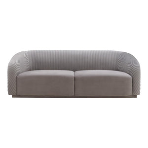 TOV Furniture Yara Luxurious Pleated Velvet Sofa - Elevate Your Living Space with Comfort and Style Today! Grey TOV-S6456