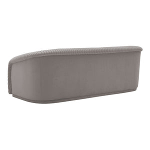 TOV Furniture Yara Luxurious Pleated Velvet Sofa - Elevate Your Living Space with Comfort and Style Today! Grey TOV-S6456