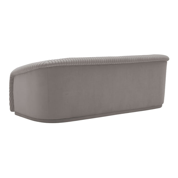 TOV Furniture Yara Luxurious Pleated Velvet Sofa - Elevate Your Living Space with Comfort and Style Today! Grey TOV-S6456