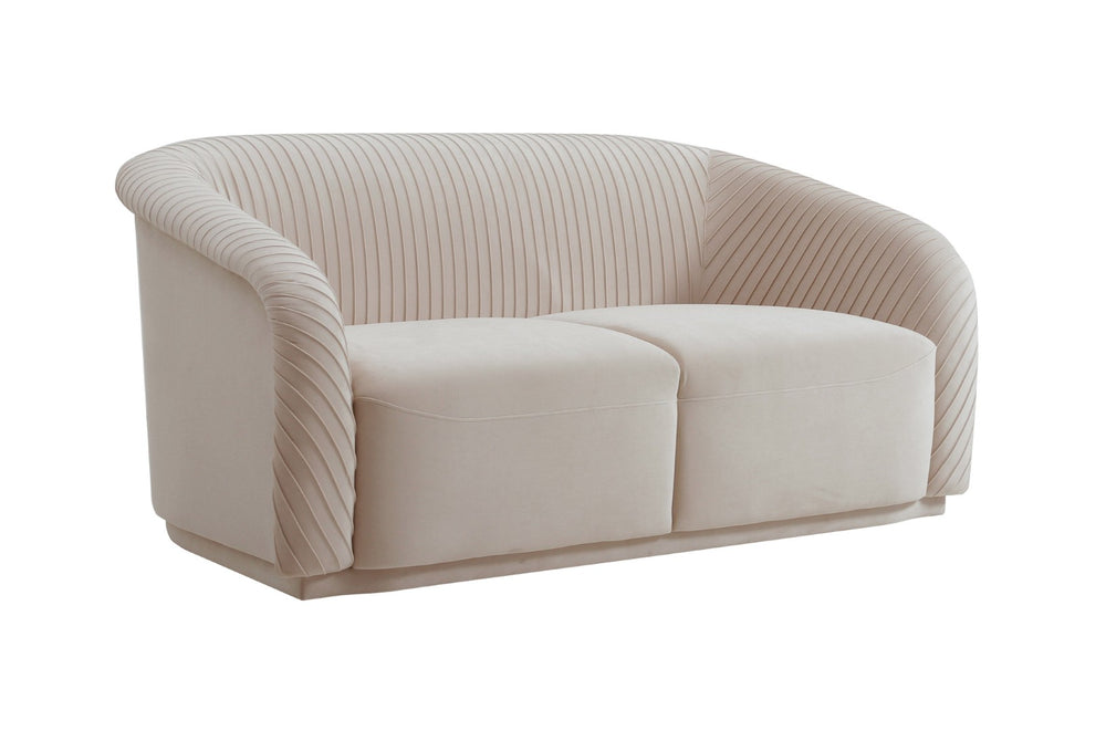 TOV Furniture Yara 70" Pleated Velvet Loveseat - Luxurious Comfort, Stylish Design & Handmade Elegance for Your Home TOV-S6484