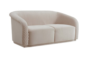 TOV Furniture Yara 70" Pleated Velvet Loveseat - Luxurious Comfort, Stylish Design & Handmade Elegance for Your Home TOV-S6484