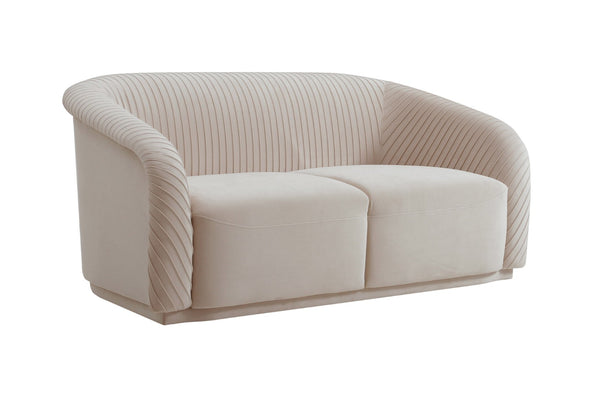 TOV Furniture Yara 70" Pleated Velvet Loveseat - Luxurious Comfort, Stylish Design & Handmade Elegance for Your Home TOV-S6484