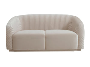 TOV Furniture Yara 70" Pleated Velvet Loveseat - Luxurious Comfort, Stylish Design & Handmade Elegance for Your Home TOV-S6484