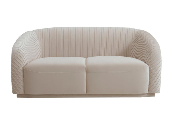 TOV Furniture Yara 70" Pleated Velvet Loveseat - Luxurious Comfort, Stylish Design & Handmade Elegance for Your Home TOV-S6484