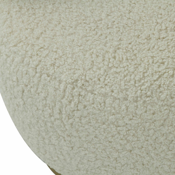 TOV Furniture Austin Upholstered Swivel Chair - Modern Faux-Shearling Accent with 360° Swivel for Stylish Comfort Beige TOV-S68119