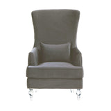 Aubree Tall Chair with Acrylic Legs - Grey TOV-S68196 TOV Furniture