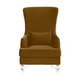 Aubree Tall Chair with Acrylic Legs - Cognac TOV-S68197 TOV Furniture