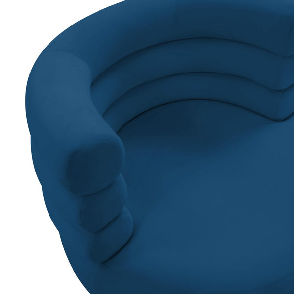 TOV Furniture Naomi Velvet Swivel Chair – Luxurious Comfort and Glamorous Style for Any Living Space or Nook Navy TOV-S68238