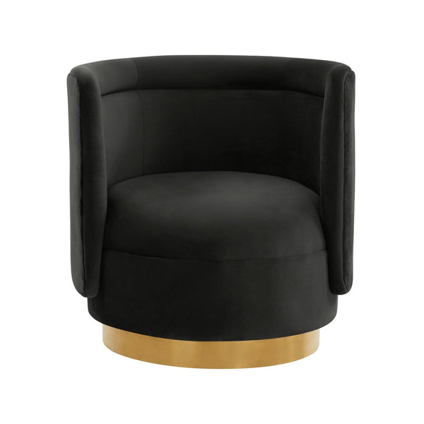TOV Furniture Remy Velvet Swivel Chair - Luxurious Comfort, 360° Movement, Handmade with Durable Pine Frame & Foam TOV-S68262