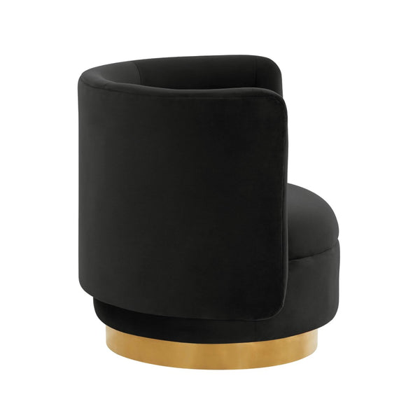 TOV Furniture Remy Velvet Swivel Chair - Luxurious Comfort, 360° Movement, Handmade with Durable Pine Frame & Foam TOV-S68262