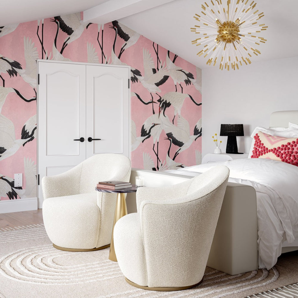 TOV Furniture Skyla Cream Boucle Swivel Chair - Luxurious Comfort with 360° Swivel Base for Modern Living Spaces TOV-S68263