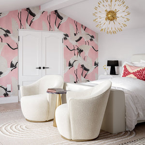 TOV Furniture Skyla Cream Boucle Swivel Chair - Luxurious Comfort with 360° Swivel Base for Modern Living Spaces TOV-S68263