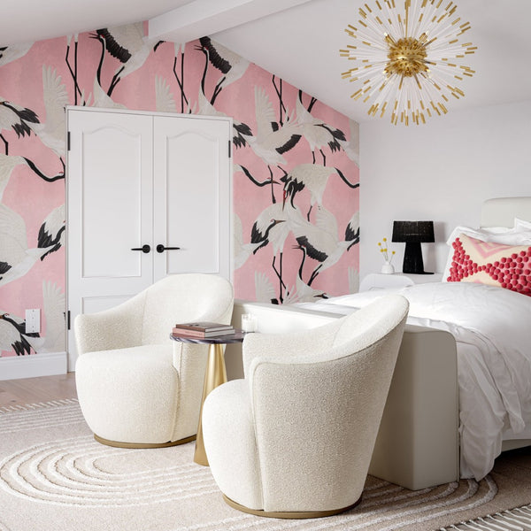 TOV Furniture Skyla Cream Boucle Swivel Chair - Luxurious Comfort with 360° Swivel Base for Modern Living Spaces TOV-S68263