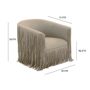 TOV Furniture Shag Performance Vegan Leather Swivel Chair: Luxurious, Easy-Clean Seating for Home or Office Decor Grey TOV-S68328