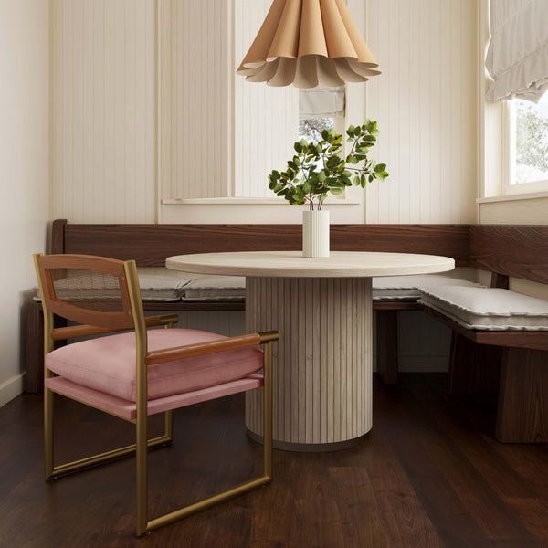 TOV Furniture Harlow Rattan Velvet Chair – Luxurious Mid-Century Accent with Plush Comfort & Elegant Design TOV-S68449