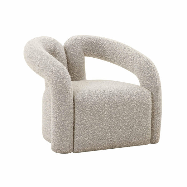TOV Furniture Jenn Speckled Boucle Accent Chair - Sculptural Comfort, Modern Design, Handmade & Fully Assembled TOV-S68456