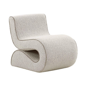TOV Furniture Senna Accent Chair - Modern Sculptural Design with Soft Boucle Upholstery for Effortless Style Upgrade Grey TOV-S68534