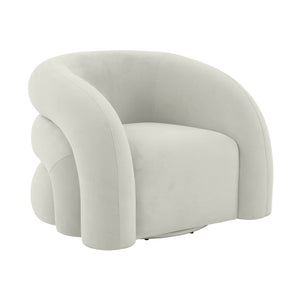 TOV Furniture Slipper Upholstered Swivel Chair - Plush Comfort with Modern Style for Cozy Living Room Accents TOV-S68573