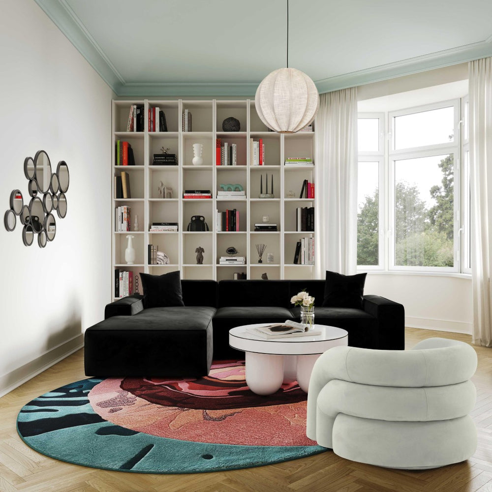 TOV Furniture Slipper Upholstered Swivel Chair - Plush Comfort with Modern Style for Cozy Living Room Accents TOV-S68573