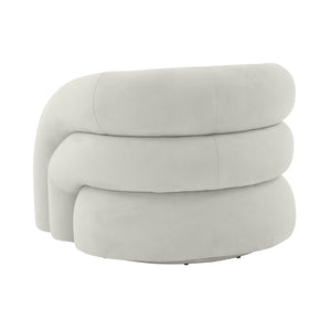 TOV Furniture Slipper Upholstered Swivel Chair - Plush Comfort with Modern Style for Cozy Living Room Accents TOV-S68573