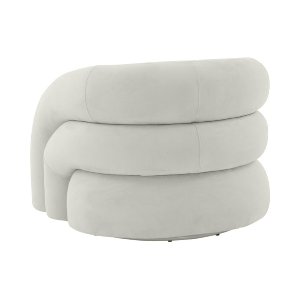 TOV Furniture Slipper Upholstered Swivel Chair - Plush Comfort with Modern Style for Cozy Living Room Accents TOV-S68573