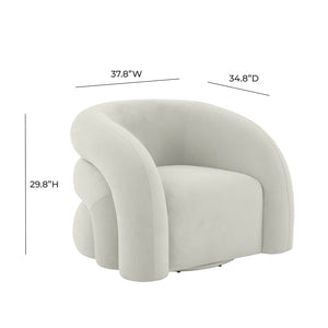 TOV Furniture Slipper Upholstered Swivel Chair - Plush Comfort with Modern Style for Cozy Living Room Accents TOV-S68573