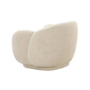 TOV Furniture Misty Boucle Accent Chair: Cozy Mid-Century Modern Comfort with Plush Texture for Your Space Cream TOV-S68615