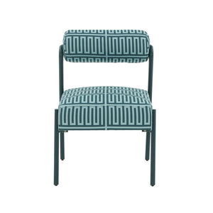 TOV Furniture Jolene Green Patterned Linen Accent Chair - Modern Pop-Art Design with Luxe Upholstery & Iron Legs TOV-S68618