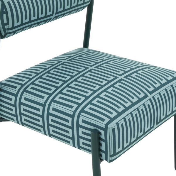 TOV Furniture Jolene Green Patterned Linen Accent Chair - Modern Pop-Art Design with Luxe Upholstery & Iron Legs TOV-S68618