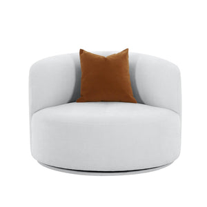 TOV Furniture Fickle Grey Velvet Swivel Chair – Modern Elegance with 360° Rotation for Versatile Living Spaces TOV-S68666