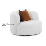 Fickle Grey Velvet Swivel Chair TOV-S68666 TOV Furniture