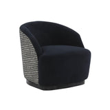 Reese Black Velvet Swivel Chair TOV-S68764 TOV Furniture