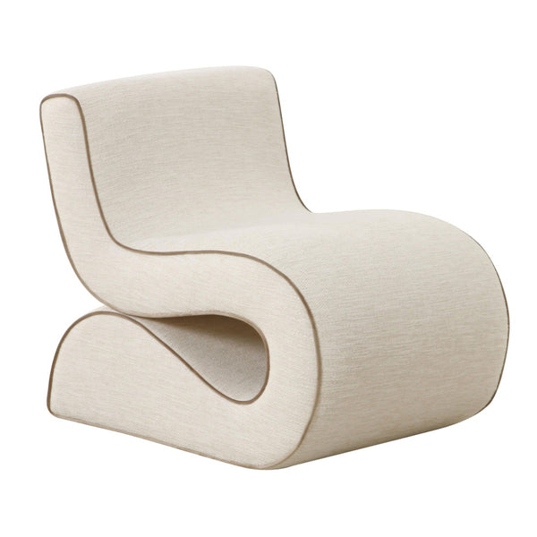 TOV Furniture Senna Accent Chair - Modern Sculptural Design with Soft Boucle Upholstery for Effortless Style Upgrade Cream TOV-S68811