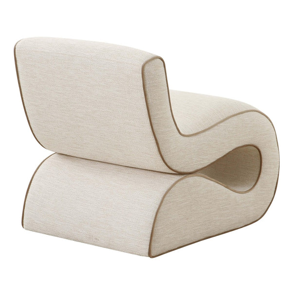 TOV Furniture Senna Accent Chair - Modern Sculptural Design with Soft Boucle Upholstery for Effortless Style Upgrade Cream TOV-S68811
